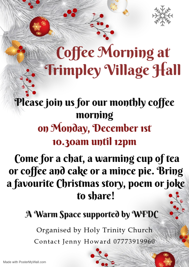 Trimpley coffee morning Decemb